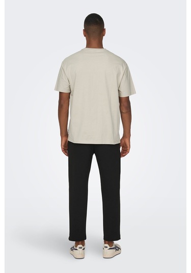 Only & Sons Erkek Onsfred Bisiklet Yaka Kısa Kollu T-shirt 22022532 Taş Taş