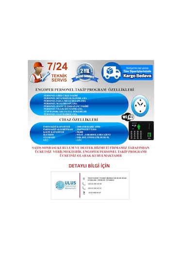 Wifi İle Bağlantı Parmak İzi Personel Takip Sistemi Program Dahil