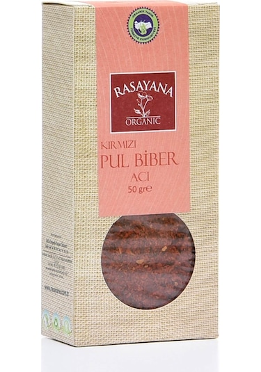 Rasayana Organik Kırmızı Pul Biber Acı 50 G