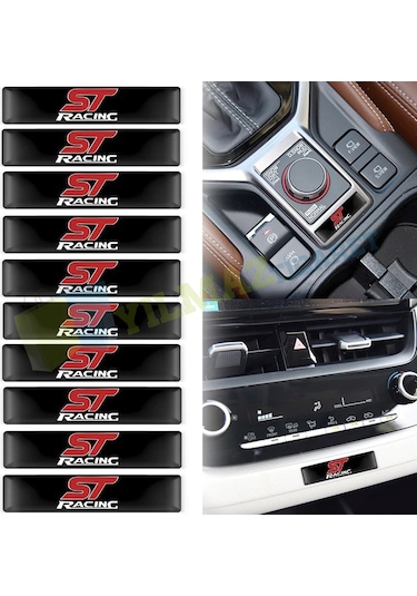 Ford St Racing Kapı Kolu Torpido Ayna Damla Sticker Etiket