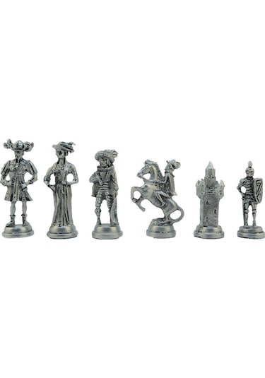 Gifthome Metal Satranç Takımı - Seti battal ispanyol parlak Taş d