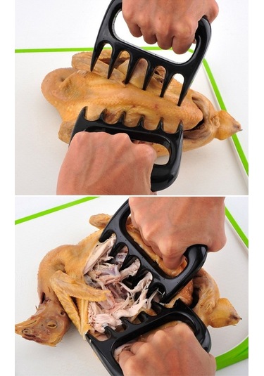 Besthome1 Kahverengi Abs Şarj Edilmez Bbq Et Shredder Pençeleri - Mutfak Ve Barbekü İçin, 2 Adet Çok Renkli Çok Renkli