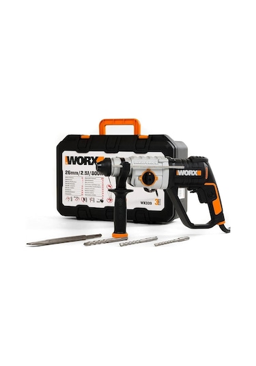 Worx Wx339 800watt 2.5j Profesyonel Sds-plus Kırıcı/delici + 4 Adet Uç Fr Wx339