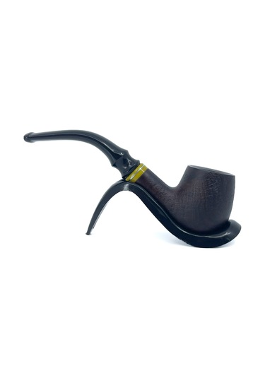 Dapper Bent Apple Briar Gül Kökü 9 Mm Filtreli El Yapımı Pipo - 2641