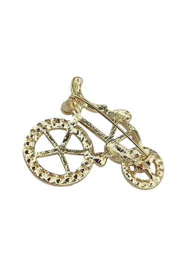 Homyl Rhinestone Broş Alaşım Dekor Bisiklet Pin Şapka Altın