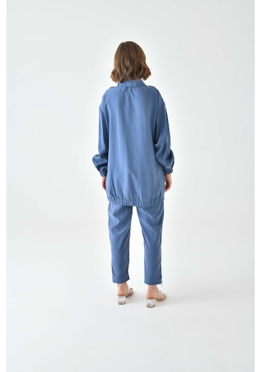 Ftz Women Kadın Modal Pantolonlu Takım İndigo 30716-indigo İndigo