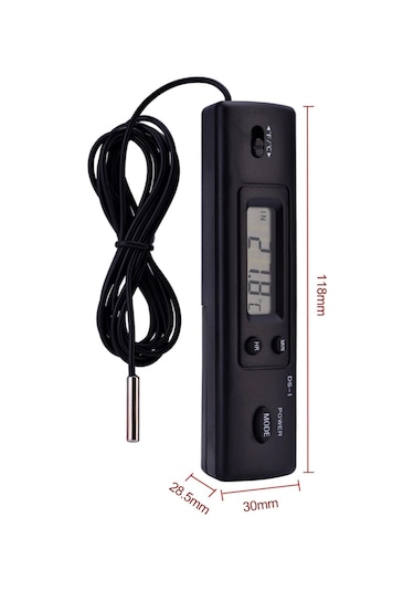 İç Dış Mekan Problu Dijital Termometre Sıcaklık Ölçer Thr337