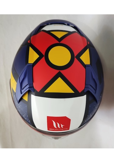 MT Kask Revenge 2 Lıght B7 Mat Mavi - Şeffaf Vizörlü