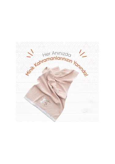 Gezenbebe Hero Nakışlı Bebek Çocuk El Ve Baş Havlusu 50x90 Gri