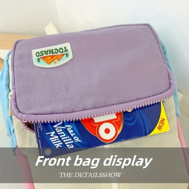 Elmpaly Sarı Yeşil Renk Blok Nylon Sırt Çantası Ayarlanabilir Askılar Hafif Ve Yıkanabilir Sarı-yeşil