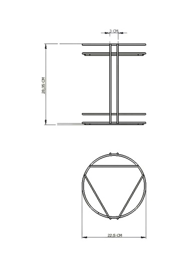 Edora Home Gold İki Katlı Banyo Organizer, Pleksi İki Katlı Düzenleyici - Metal Paslanmaz Gold