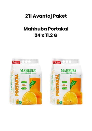 Mahbuba Portakal 2'li Avantaj Paket Soğuk Veya Sıcak Tüketilebilir Toz İçecek 24 X 11.2 G 11.2 G