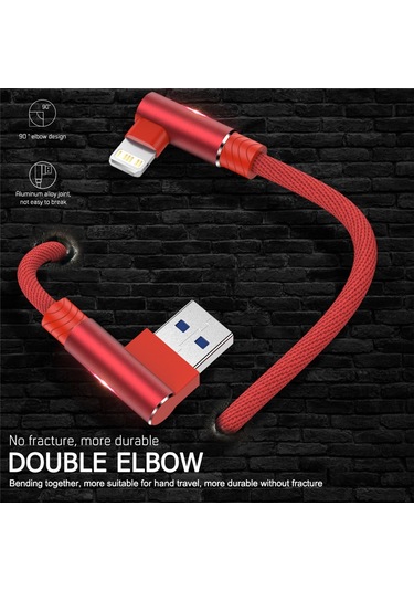 90 Derece Hızlı Şarj Usb Şarj Aleti Kablosu İphone Uyumlu 11 12 Pro X Xr Xs Max 6 7 8 Artı Se 2 İpad Uyumlu Kökenli Veri Kablosu Uzun Tel 2m 3m