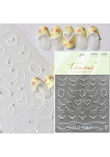 Yıldız Ay Aşk Kalp Kolye Kavisli Çizgi Ark Sıcak Damgalama Retro 5d Nail Art Etiketler Dekorasyon Yapışkanlı Manikür Çıkartmaları Dıy Orta Kahverengi