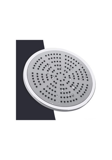 Springsun 9.5 İnç Yuvarlak Paslanmaz Çelik Chrome Duş Başlığı - Yüksek Basınçlı, Otomatik Temizleyen, Korozyona Dayanıklı Büküm Borusu Hariç Diğer