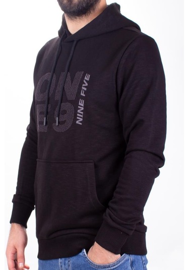 Twister 1931 Siyah Kapüşonlu Erkek Sweatshirt Siyah