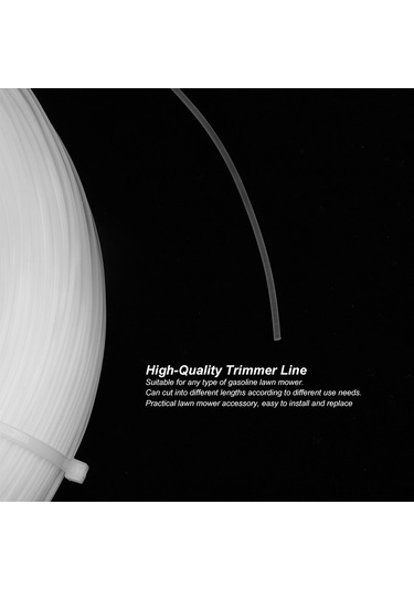 Geeroyoo 1.6mm Çap Beyaz Nilon Kesme Teli, 175m Uzunluk, Dayanıklı, Her Tip Benzinli Çim Biçme Makinesi İçin Uygun, Pratik Çim Biçme Aksesuarı