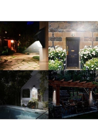 20 Led 3 Mod Hareket Sensörlü Güneş Enerjili Solar Duvar Lambası