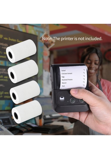 Yaozixa Beyaz Termal Kasiyer Kağıdı 57x40mm - 4 Paket - Market Fişi Yazdırma Kağıdı - Is16486 İle Uyumlu