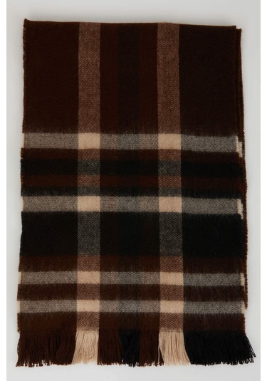 DeFacto Erkek Kareli Dokuma Atkı C8263AX24WNBN207