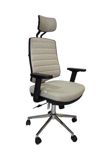 Kaya Ofis Jasper Pro Fabric Krom 140 Kg Kapasiteli Krem