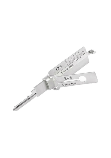 Çilingir Lishi 2'si 1 Arada Aletler Kw5 Kapı Sivil Kilit Açacağı El Aleti Profesyonel Çilingir El T Gümüş Diğer