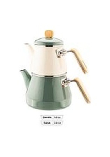 Lumino - Bambu Kulplu Çaydanlık Takımı Yeşil Yeşil