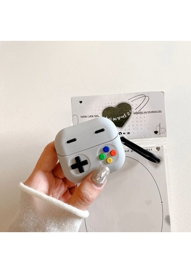 Samsung Galaxy Buds 3 / Galaxy Buds 3 Pro Uyumlu Figürlü Askılı Kılıf Gri