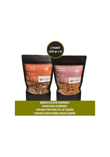 Nutaso Choco Granola 320 G + Berry Granola 320 G