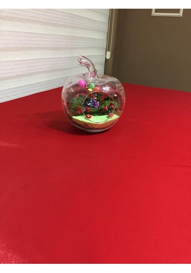 Finezza Kristal Monoray Kumaş Kırmızı Masa Örtüsü Dikdörtgen 140