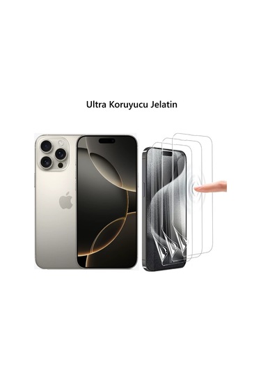 İphone 16 Pro Uyumlu Uyumlu Ön Body Ekran Koruyucu Şeffaf Nano