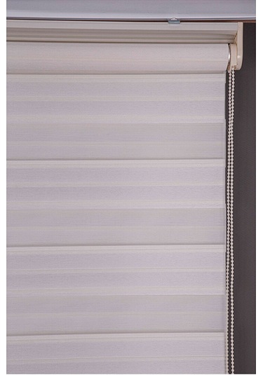 Oba Perde Keten Zebra Perde Beyaz 100 x 190