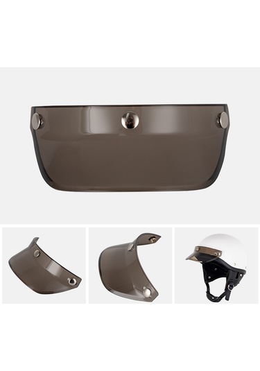 Symbee My01 Retro Motosiklet Kask Siperliği, Güneş Koruma Ve Hafif Tasarım, Açık Çay Rengi