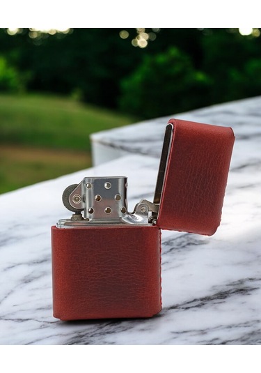 Cronder Hakiki Deri Çakmak Kılıfı Kımızı