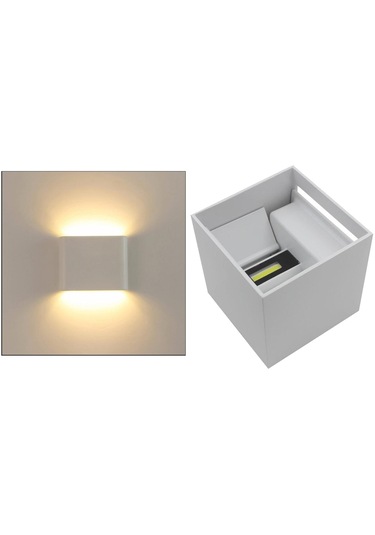 Homyl Kare Led Duvar Lambası Aplik Koridor Beyaz-sıcak-ışık Beyaz Sıcak Işık