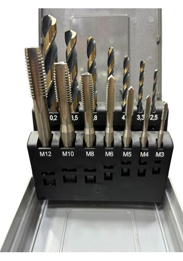 Maier 14 Parça Matkap Uçlu Düz Kılavuz Takımı