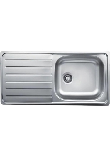 Livinox Dorian Tek Gözlü Desenli Tezgah Üstü Sol Damlalıklı Çelik Mutfak Eviyesi Inox 50 x 100 CM