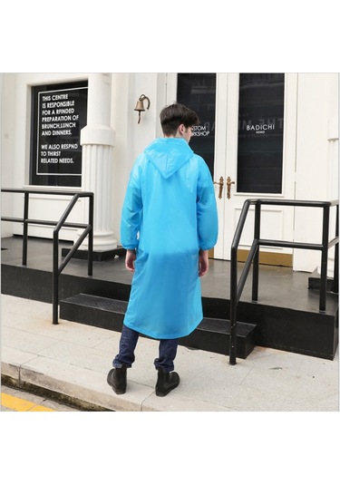 Sones Tek Kullanımlık Peva Çevre Şeffaf Yağmurluk Açık Hava Yürüyüşü Siyam Yağmurluğu Turuncu