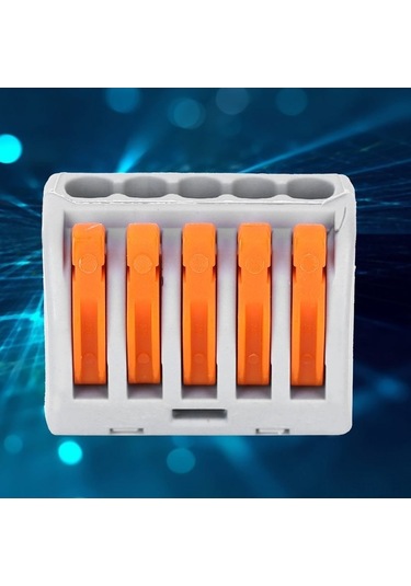 Besthome1 10 Adet 5 Yollu Gri Nylon Bağlayıcı, 250v 20a, Islak İzole, Sigortalı, Güvenli Ampul Montajı