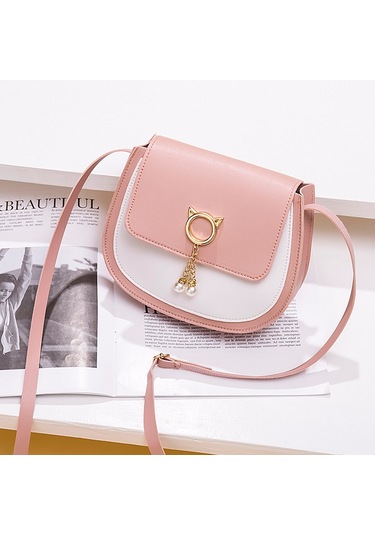 Jzcat Renk Bloklu Debriyaj Çanta - Pembe