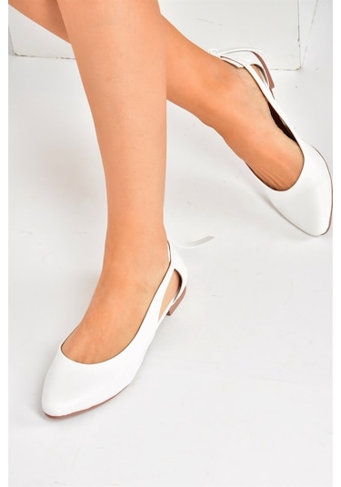 Fox Shoes Beyaz Kadın Babet H726324009 Beyaz
