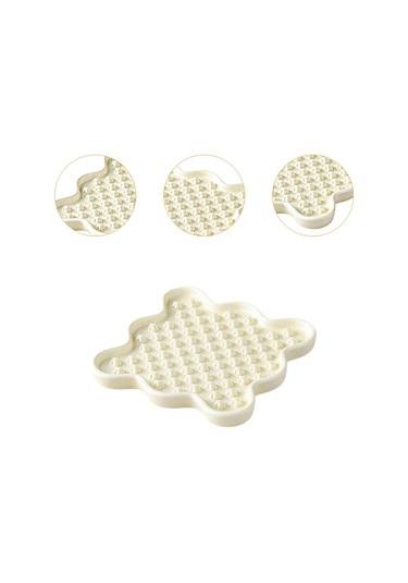 Suntek Köpek Yavaş Besleme Kabı Taşınabilir Evcil Beyaz