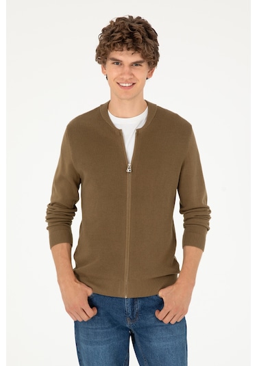 U.s. Polo Assn. Erkek Haki Hırka Triko 50293528-vr027 Haki