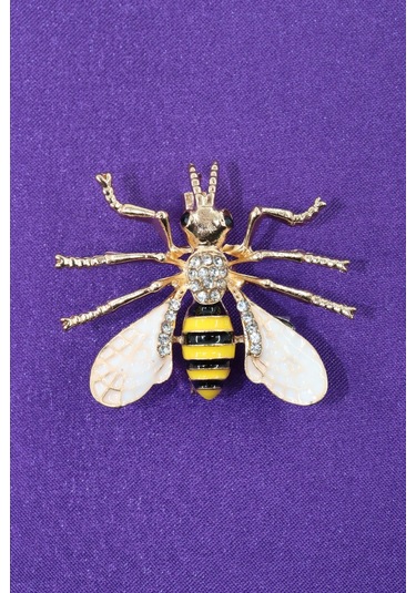 Arı Broş. Yaka İğnesi Broş. Taşlı Tasarım Arı Broş. Kadın Broş. Erkek Broş.broş. Unisex Çok Renkli