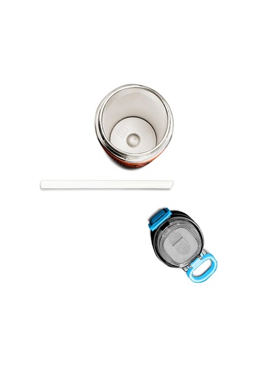 Coral High Kids Siyah Basketbol Desenli Pipetli Ve Direkt İçim Çelik Termos 500 Ml 31795 Siyah