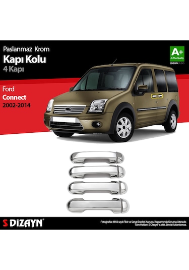 S-Dizayn Ford Connect Krom Kapı Kolu 4 Kapı 2002-2014