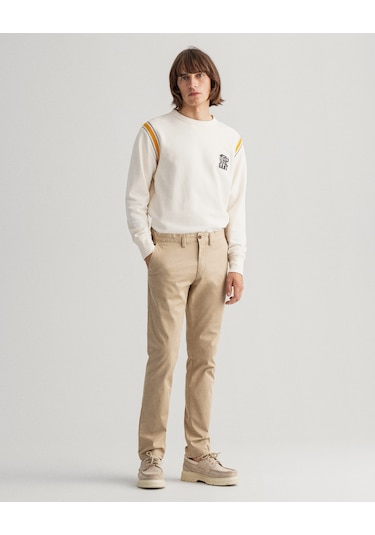 Gant Hallden Erkek Bej Slim Fit Pantolon DÜZ 1500038.248 Bej