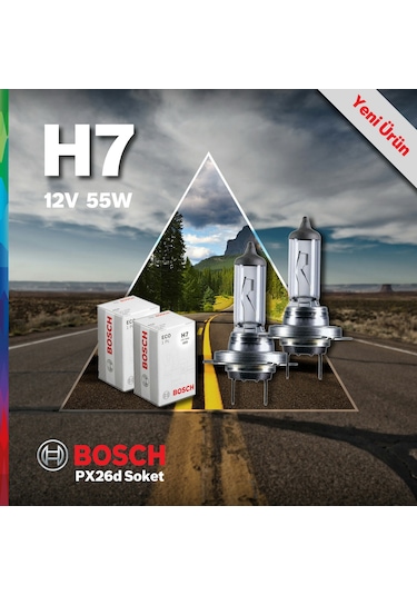 Bosch  H7 Far Ampulü Px26D 12V 55W 2 Adet
