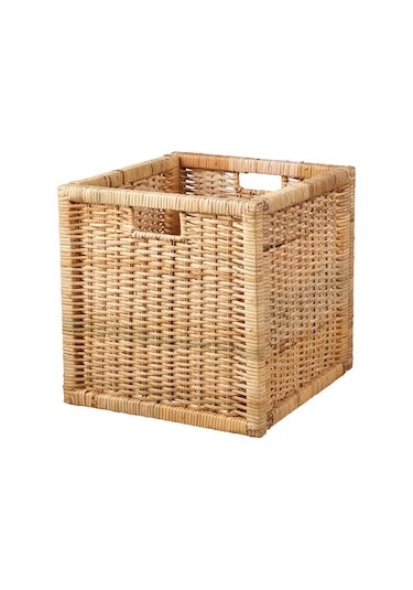 Sepet, Rattan, 32x34x32 Cm Açık Ahşap