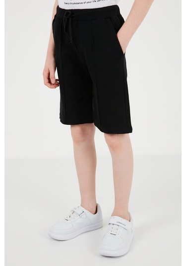 Lela Pamuklu Baskılı Bisiklet Yaka Kısa Kollu Şortlu Erkek Çocuk Takım 6212010 Beyaz